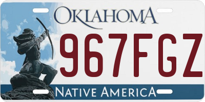 OK license plate 967FGZ