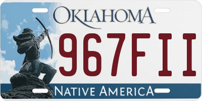 OK license plate 967FII