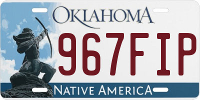 OK license plate 967FIP