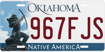 OK license plate 967FJS