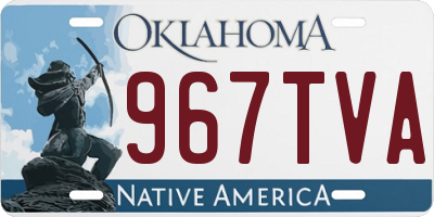 OK license plate 967TVA