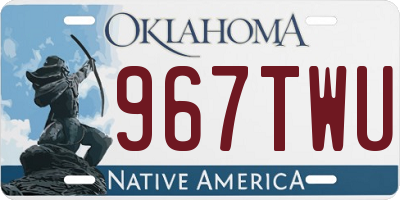 OK license plate 967TWU