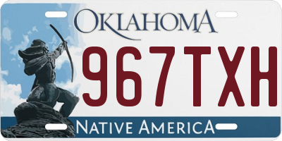 OK license plate 967TXH