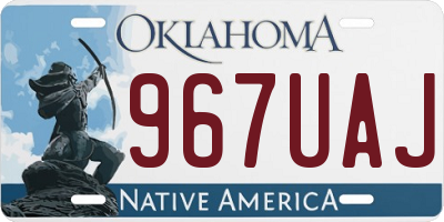 OK license plate 967UAJ