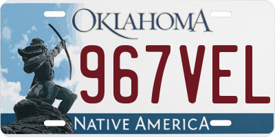 OK license plate 967VEL