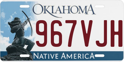 OK license plate 967VJH