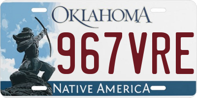 OK license plate 967VRE