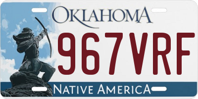 OK license plate 967VRF
