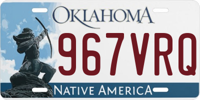 OK license plate 967VRQ