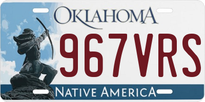 OK license plate 967VRS