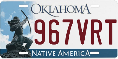 OK license plate 967VRT