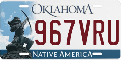 OK license plate 967VRU