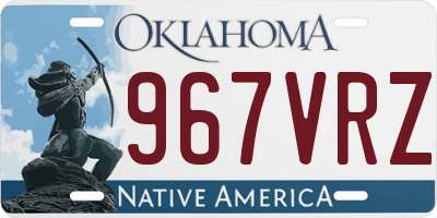 OK license plate 967VRZ