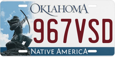 OK license plate 967VSD