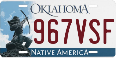 OK license plate 967VSF