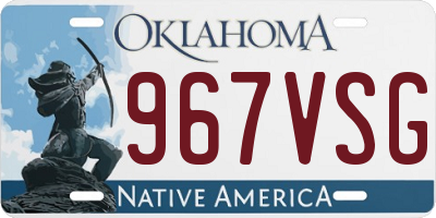 OK license plate 967VSG