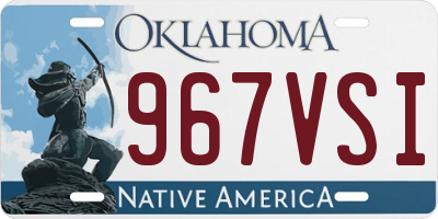 OK license plate 967VSI