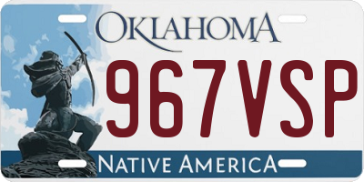 OK license plate 967VSP