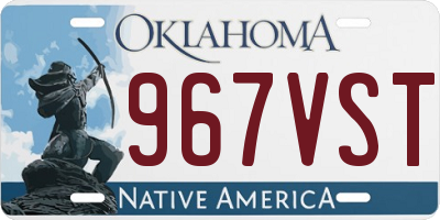 OK license plate 967VST