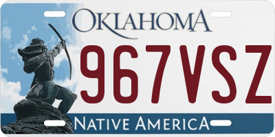 OK license plate 967VSZ