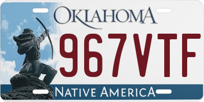 OK license plate 967VTF