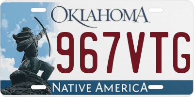 OK license plate 967VTG