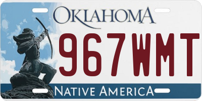 OK license plate 967WMT