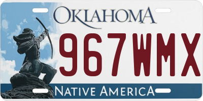 OK license plate 967WMX