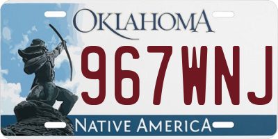 OK license plate 967WNJ