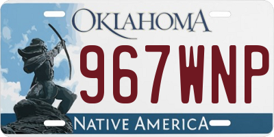 OK license plate 967WNP