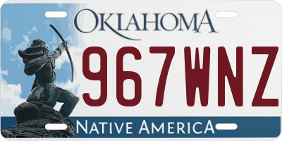 OK license plate 967WNZ