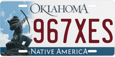 OK license plate 967XES