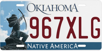 OK license plate 967XLG