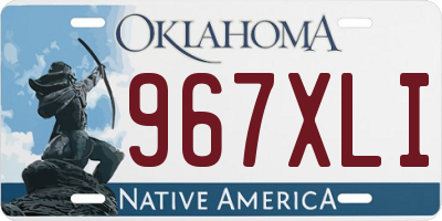 OK license plate 967XLI