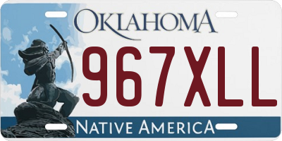 OK license plate 967XLL