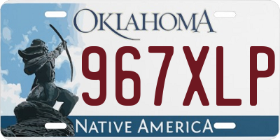 OK license plate 967XLP