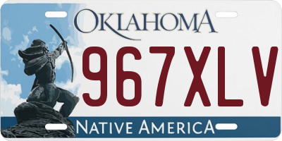OK license plate 967XLV