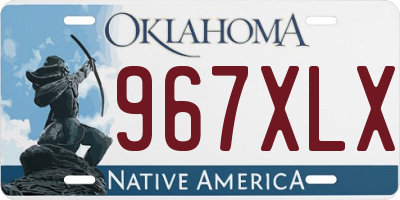OK license plate 967XLX