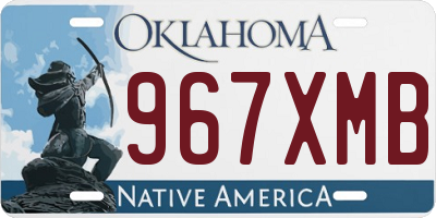 OK license plate 967XMB