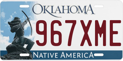 OK license plate 967XME