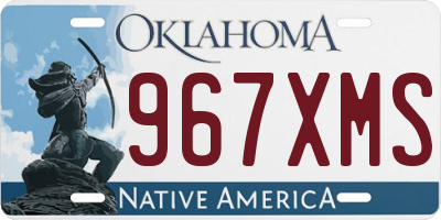 OK license plate 967XMS