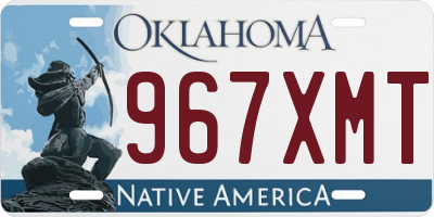 OK license plate 967XMT