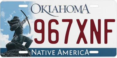 OK license plate 967XNF