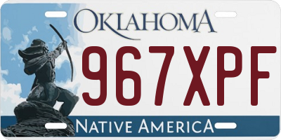OK license plate 967XPF