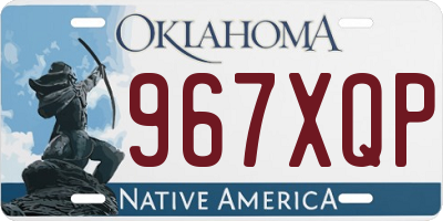 OK license plate 967XQP
