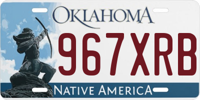 OK license plate 967XRB