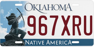 OK license plate 967XRU