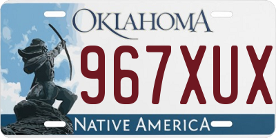 OK license plate 967XUX