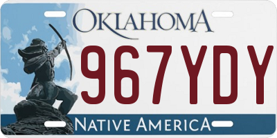 OK license plate 967YDY