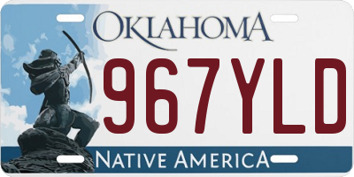 OK license plate 967YLD
